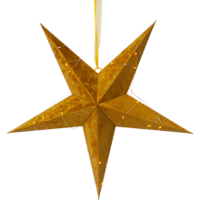 VELVET stjerne 60 cm brun batteri/timer