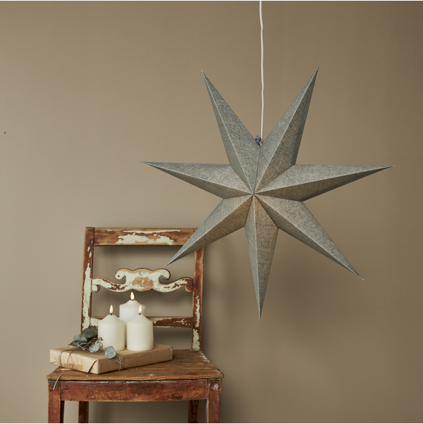 COTTON stjerne 60 cm grønn