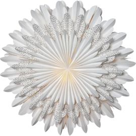 Snow502-12 stjerne 50 cm hvit m/gullprikker