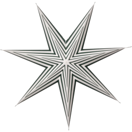 STRIPE STJERNE 60 CM GRØNN