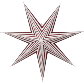 STRIPE STJERNE 60 CM RØD