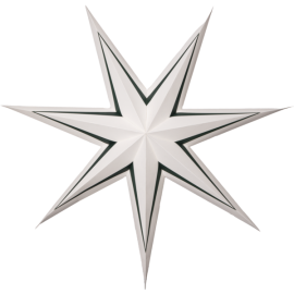 STRIPE STJERNE 80 CM GRØNN