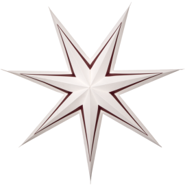 STRIPE STJERNE 80 CM RØD