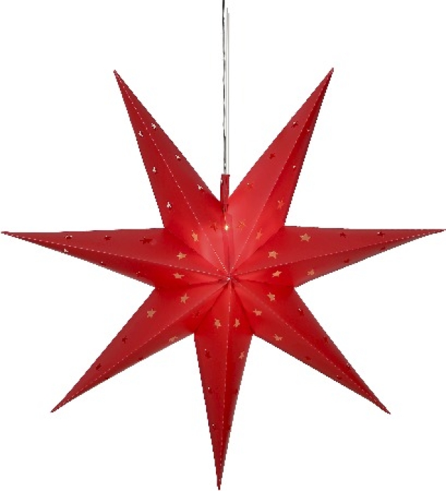 ALICE stjerne utendørs rød 3XAA batteri/timer_505-03