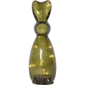 HARRY DEKORASJON GLASS GRØNN 25 CM BATTERI