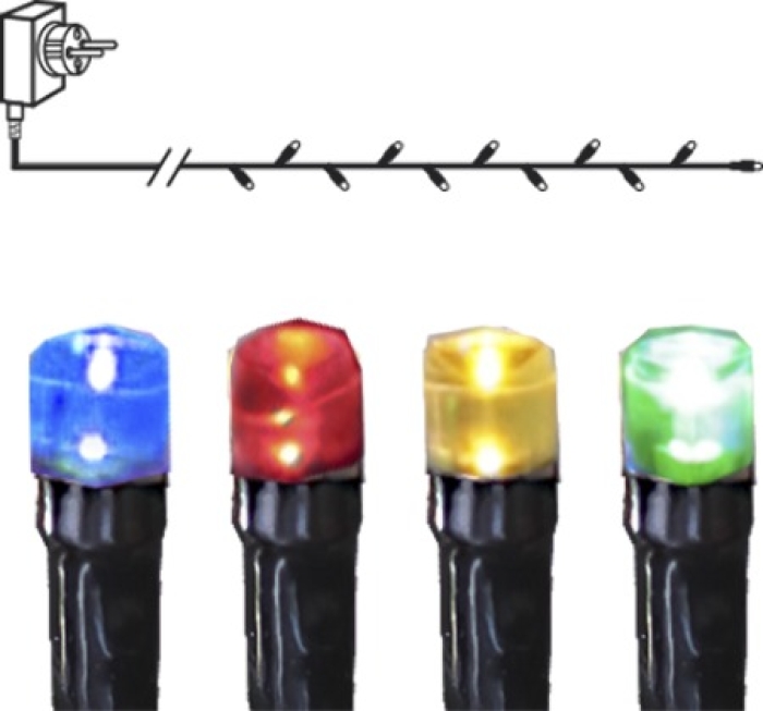 Serie Micro LED slynge 3 m 30-lys multi svart kabel_591-01