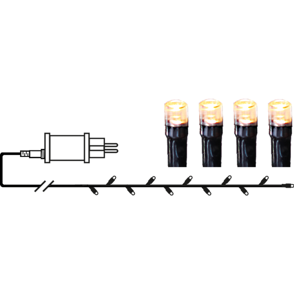 Serie Micro LED slynge 90-lys 9m svart k