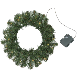 DALBO KRANS UTENDØRS 40 CM BATTERI/TIMER