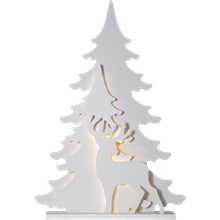 GRANDY650-16 lazercut reinsdyr 110 cm hvit