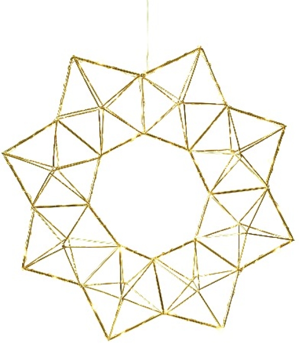 EDGE stjerne 40cm 30-lys messing