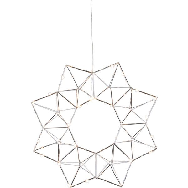 EDGE stjerne 40cm 30-lys krom