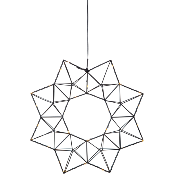 EDGE stjerne 30-lys svart
