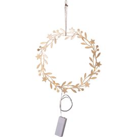 HOLIDAY KRANS 28 CM GULL BATTERI/TIMER_691-36