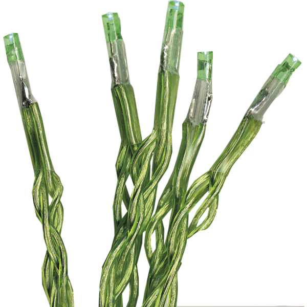 Slynge 15-lys LED grønn batteri/timer_726-05