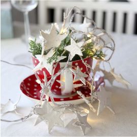 NATURE slynge Stjerner 16-LED batteri/timer_726-26