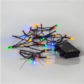 AKKU lysslynge 40-lys 2,8m multi batteri/timer. Svart kabel_727-17