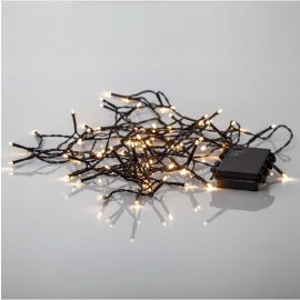 AKKU lysslynge 80-lys 5,6m batteri/timer. Svart kabel_727-24