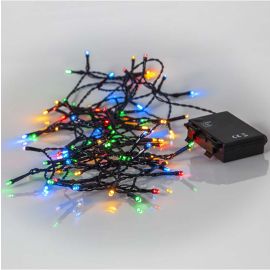 AKKU lysslynge 80-lys multi 5,6m batteri/timer. Svart kabel_727-27
