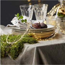 DEW DROP cluster 46-lys daylight/sølv wire batteri/timer_726-83