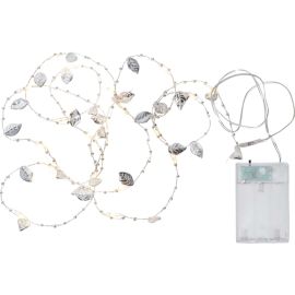 LEAF slynge varmhvit/sølv batteri/timer_729-04