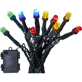 DIAMOND STAR LIGHT slynge 80-lys 6m multi batteri/timer/fj.kontr._729-33
