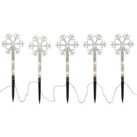 WANDY dekorasjon snøkrystall 5-lys batteri/timer_857-26