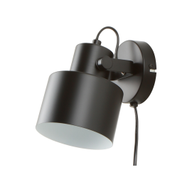 MIAMI VEGGLAMPE SVART E27