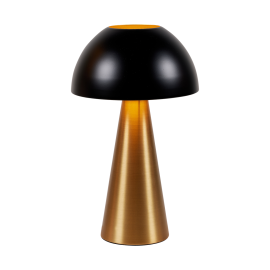 KRETA BORD 1X25W E27 BØRSTET MESS/SORT_9400000312