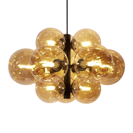 OSCAR PENDEL Ø 50 CM 12XG9 5W, SORT/AMB_9400000397