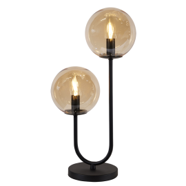 OSCAR BORD 2XE14 9W SORT/AMBER_9400000405