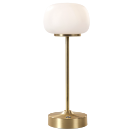 NELLIE BORDLAMPE OPPLADBAR MESSING/OPAL