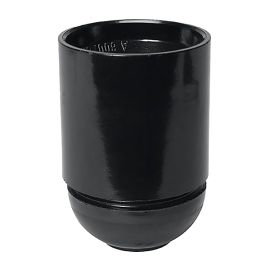 LAMPEHOLDER E27 SLETT SORT_9400304106