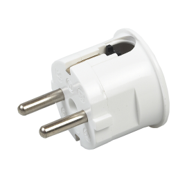 STØPSEL SIDE M/JORD HVIT