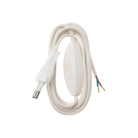 LAMPETTLEDN 2x0,75 M/BRYTER 2,5M HVIT