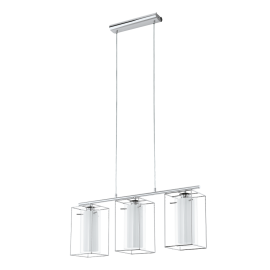 LONCINO TAKL KROM/GLASS 3x60W E27 L74,5_94378