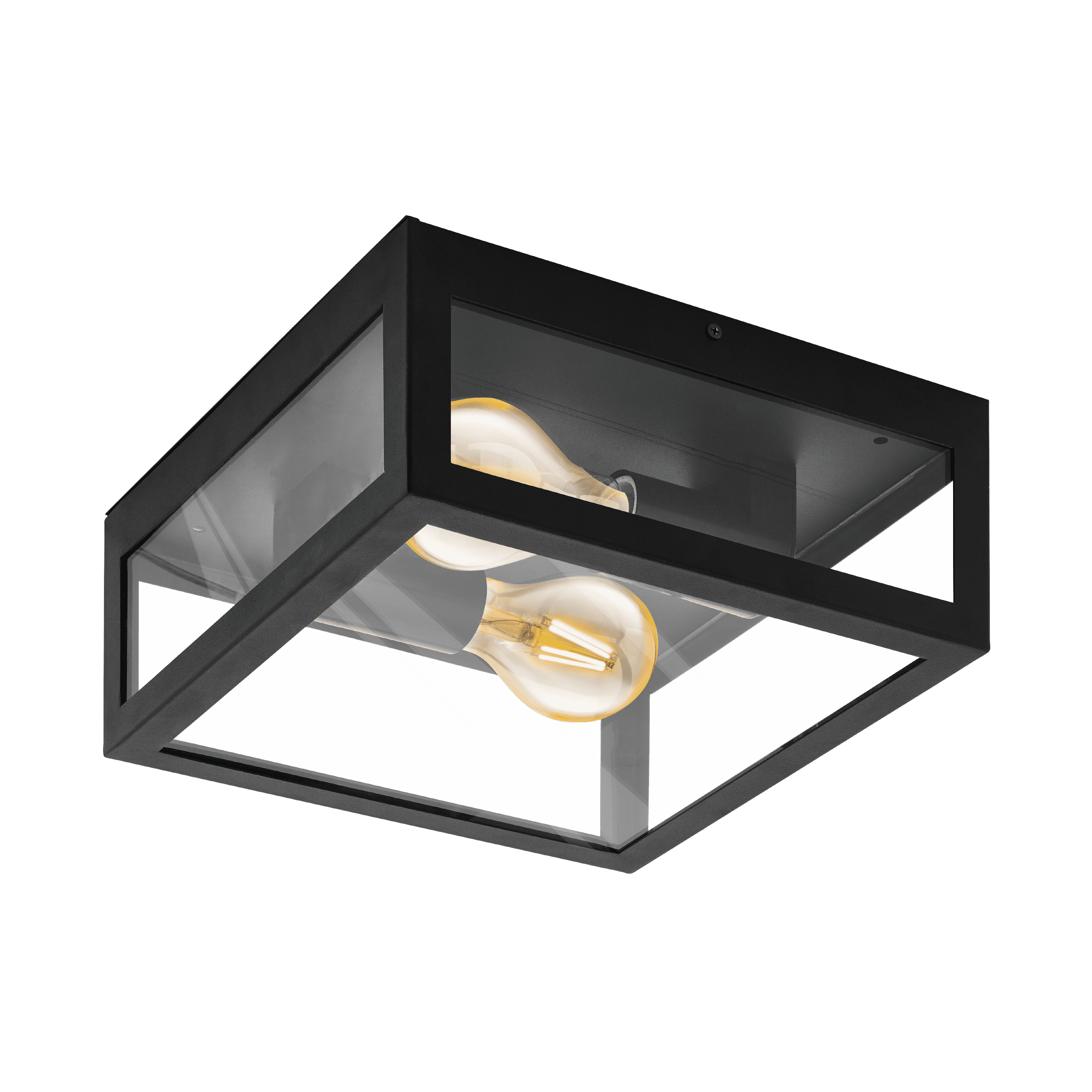 ALAMONTE 1 TAK/VEGG SORT 2x60W E27 IP44