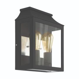 SONCINO UTEL VEGG SORT/KLAR 2x60W E27_97294