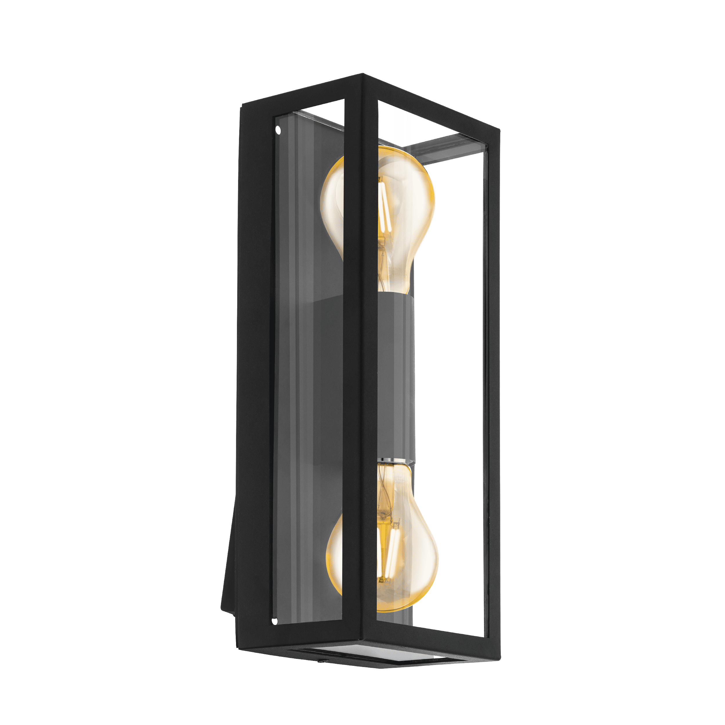 ALAMONTE 1 VEGG SORT/KLAR 2x40W E27 IP44