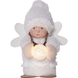 JOYLIGHT ENGEL MED SNØBALL HVIT_991-49-1