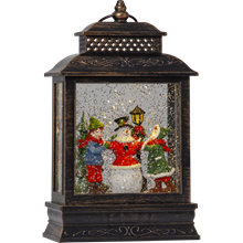 VINTER barn og snømann i lykt batteri/timer_991-85