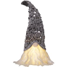 JOYLIGHT NISSE M/GLITTER GRÅ BATTERI/TIM_991-99