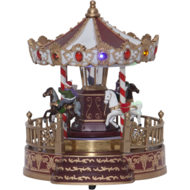 KIDSVILLE karusell hvit, musikk, bevegelse, batteri/timer_992-19