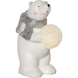 POLARE isbjørn stående m/snøball, batteri_992-64