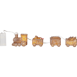 GINGERVILLE dekorasjon pepperkake-tog batteri_992-66