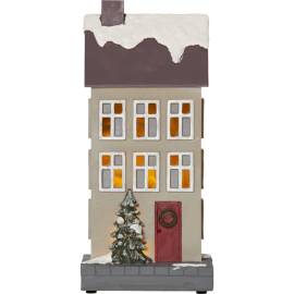 HUS DEKORASJON 24 CM BEIGE 2XAAA BATTERI/TIMER992-72