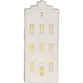 VINTER dekorasjon hvitt hus 21 cm batteri/timer_992-75